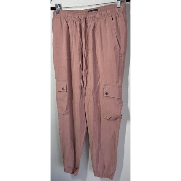 Like An Angel Pull On Cargo Jogger Pant Large Pink Relaxed Lightweight Gorpcore - Picture 1 of 12